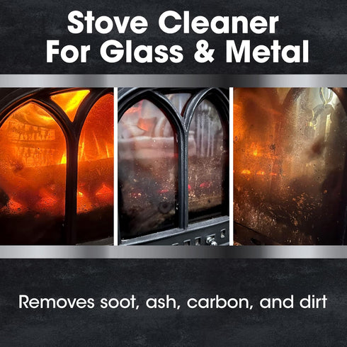 Furniture Clinic Stove Glass & Metal Cleaner - Removes Soot & Dirt from Glass & Metal, 500ml