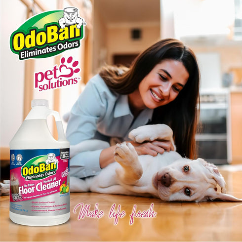 OdoBan Pet Solutions No Rinse Neutral pH Floor Cleaner Concentrate, 2 Gallons, Splash O' Citrus Scent