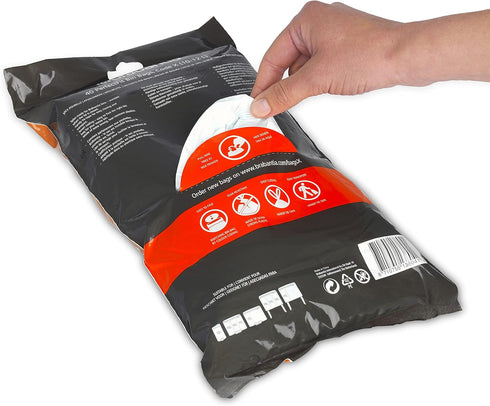 X/2.6-3.2 (40 Brabantia PerfectFit Trash Bags (Size Gal) Thick Plastic Trash Can Liners with Drawstring Handles Bags)