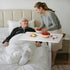 Medical Adjustable Overbed Bedside Table with Wheels, Rolling Laptop Table, Mobile Standing Desk for Home and Hospital