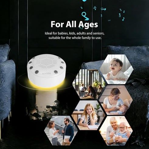 S318 25 11-Color BT5.3, Sound Machine, White Noise Sound Machine for Sleep, Baby, Kids, Adults, Home, Office, Travel