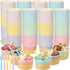 Jingmore 240 Set Paper Ice Cream Cups Bulk with Spoons 8 oz Disposable