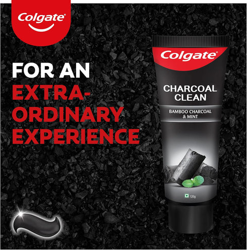 Pack 360g/12.6oz (120g/42oz x2) Colgate Charcoal Clean Black Gel Toothpaste, Combo of Deep Clean Tooth Paste