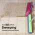 LandHope Push Broom with Long Handle, Rubber Bristles Sweeper for Pet Hair, Carpet, Hardwood, Tile Cleaning