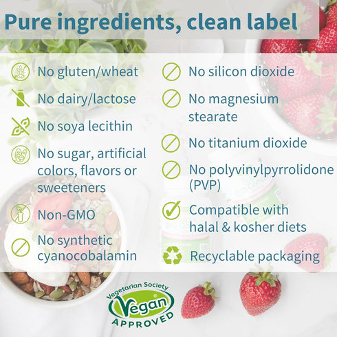 Super B12-Complex 1000mcg, 180 Servings, Sublingual & Methylated Vitamin B12, Vegan, Clean Label, Sugar-Free Melts