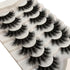 Pooplunch 7 Pairs Pack False Eyelashes Faux Mink Cat-Eye Look 18MM Wispy Long 8D Volume Fake Eyelash Strips