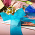 Blue Organza Ribbon 6 Rolls, 1 Inch Wide, Sheer Chiffon for Gift Wrapping