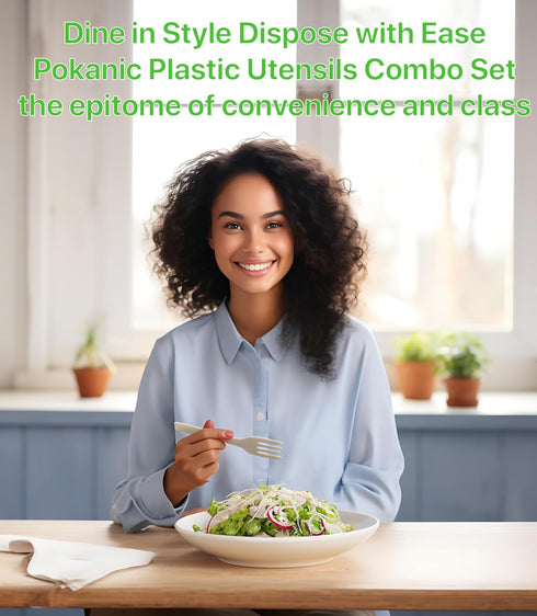 Plastic Utensils Spoon Individual Packaging - Silverware Bulk Pack Disposable Cutlery Party Supply Heavy Duty