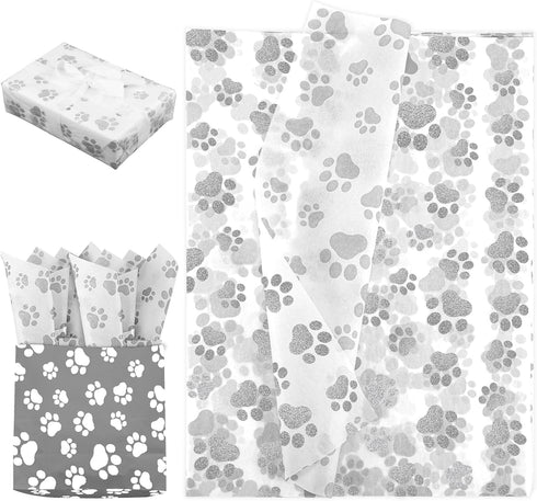 30pcs Dog Paw Tissue Paper, 20x14in Cute Paw Print Sheets for Gift Wrapping, Wedding Birthday Party Supplies