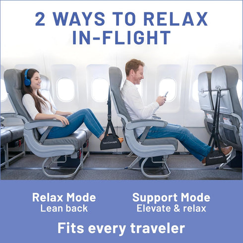 Hammock BASIC CONCEPTS Airplane Foot for Plane Travel Essentials - Airplane Travel Essentials, Long Flight Foot Rest