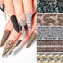 Snake Skin Nail Transfer Foil Sticker Art Supplies, Python & Starry Sky Designs, 10 Pcs Holographic Nail Foil
