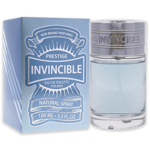 New Brand Perfumes Prestige Invincible EDT Spray for Men, 3.3 oz