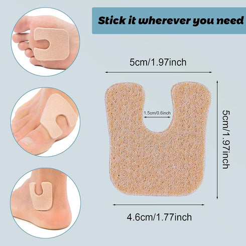 Suptizizkz 36 Pieces U Shaped Felt Pads Horseshoe Metatarsal Pads Callus Forefoot Foot Pads Pain Relief Foot Cushion