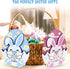 Pack 2 Easter Bunny Gift Holder for Cash, of Wooden Rabbit Currency Display, Spring Basket Stuffers for Teens & Kids