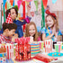 Blulu 100 Pcs Halloween Plastic Carnival Circus Party Treat Bags - Red and White Stripe Printed Clear Cellophane with