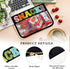 DYSHAYEN Chenille Letter Clear Zipper Pouch, Nylon Clear Cosmetic Bag for Travel, Makeup Bag for Women Girls