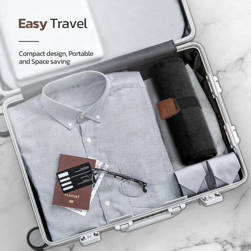 Toiletry Bag for Men, Water-Resistant Travel Essentials Organizer for Hygiene and Shaving Kit, Classic Black