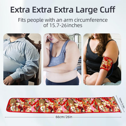 Replacement Blood Pressure Cuff Set: Small 5.9''-9.5'' (15-24CM) & Extra Large 15.7''-26'' (40-66CM) with 12