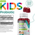 Probiotic Gummies for Kids - 2 Billion CFUs - Chewable Raspberry Flavored Gummy - Vegan, Gelatin Free, GMO Free -