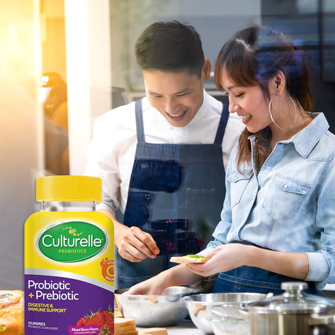 Culturelle Daily Probiotic Gummies for Women & Men, Berry Flavor, 52 Count, Naturally-Sourced Daily Probiotic +