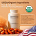 USDA Organic Lions Mane Supplement Capsules - 10x Adaptogenic Mushroom Complex - 18,600mg/serv with Ashwagandha, Chaga,