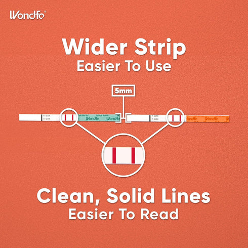 Wondfo 50 Ovulation Test Strips and 20 Pregnancy Test Strips Kit for Home Self-Checking