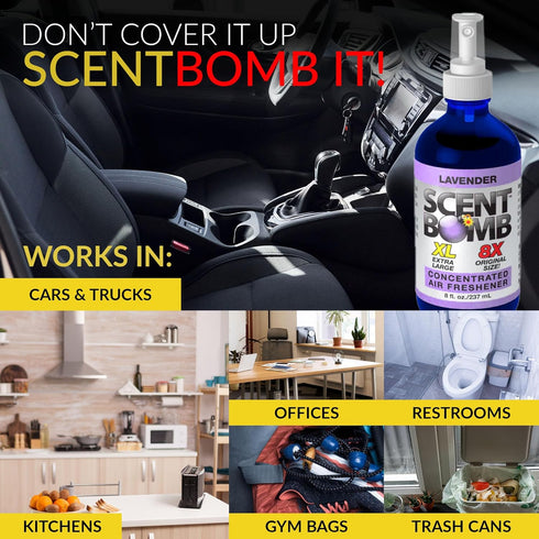 Scent Bomb Air Freshener Spray, Long-Lasting Odor Eliminator for Home & Car, Effective Deodorizer Spray for Kitchen