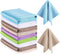 9 Pieces Microfiber Fish Scale Cloth, Nanoscale Cleaning Rag for Windows, Mirrors, and More (Basic Colors)