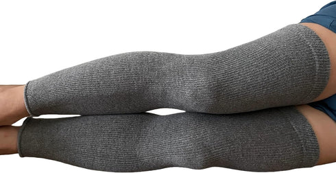 Knee Warmers, Long Cotton Knee Sleeves for Joint Pain Relief, Circulation Improvement for Arthritis Knees