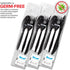 Individually Wrapped Plastic Cutlery Set with Napkin + Salt & Pepper Packets, 50 Count Prewrapped Disposable Silverware