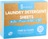 Free And Clear Eco-Friendly Unscented Laundry Detergent Sheets, Powerful Against Stains, Up To 100 Loads