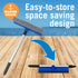 Window Squeegee with Long Handle and Scrubber for Car, Boat, RV Windows, Windshields, Shower Glass Doors, Cleaning Tool