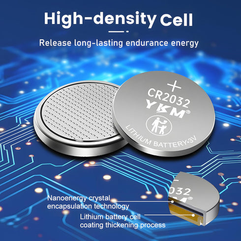 10 Pack CR2032 3V Lithium Battery for Airtag, Key Fob, Ring Sensor, Watch, Button Coin Battery