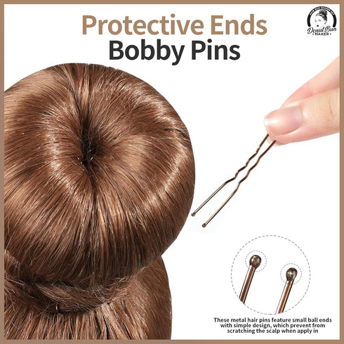 Teenitor Hair Bun Maker, Light Brown Hair Donuts for Kids Girls, Ballet Bun Maker, 4 Sizes