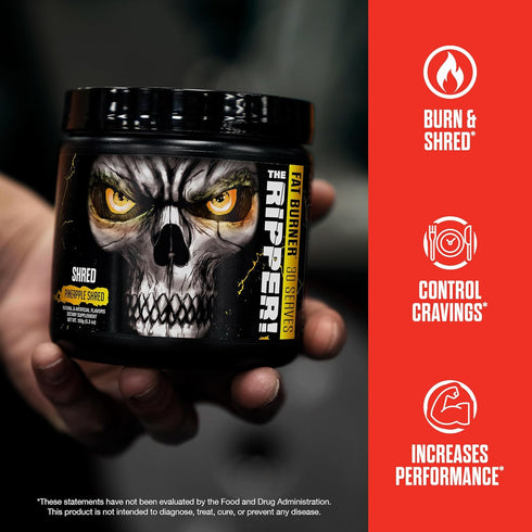 JNX SPORTS The Ripper! Shredding Thermogenic Fat Burner - Blood Orange 30 Servings, Advanced Fast Acting Pre-Workout