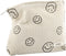 Makeup Bag for Women - Corduroy Aesthetic Design Cosmetic Tote Bag, Cute Smiley Face Pencil Case with Zipper (Beige)