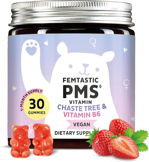 PMS Support Supplement for Women. Menstrual Relief Gummies to Target Hormonal Breakouts,