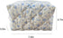Cotton Quilted Makeup Bag Coquette Accessories - Cute Floral Cosmetic Pouch Travel Makeup Bag for Women (Blue floral)