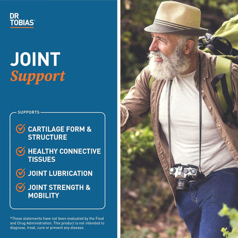 Dr. Tobias Joint Support Supplement, 240 Capsules, with Glucosamine Chondroitin MSM for Joint Health