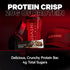 MUSASHI Protein Crisp Bar - 20g Protein, 4g Total Sugars, Chocolate & Peanut, 12 Pack of 2.1oz Bars