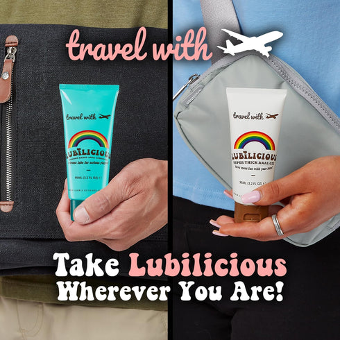 Pack 6.4 oz Lubilicious Silicone Based Lube & Jelly Water Based Lubricant Combo Premium Personal Lubricant Long-Lasting