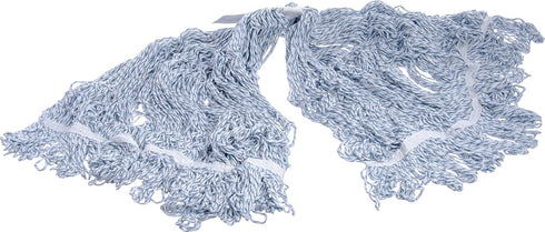 SPARTA Flo-Pac Mop Head, Loop-Ended, Large, Narrow Band with 1/2" Blue Band for Organized Cleaning