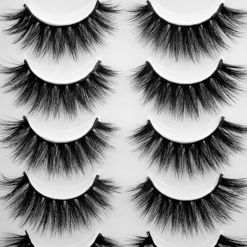 Lanflower Fake Eyelashes, Natural Look Dramatic 3D Lashes Pack with 20 Pairs in 4 Styles