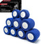 9 Rolls Self Adhesive Wrap Athletic Tape - Breathable Elastic Cohesive Bandage for Sports Injury & Pet (Dark Blue)