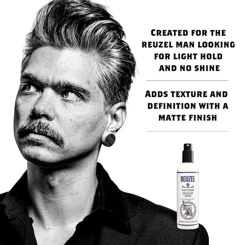 Reuzel Clay Spray, Adds Texture and Definition, 3.38 oz