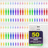Bulk Toothbrushes 50 Pack, Individually Wrapped Travel Toothbrush Set for Adults & Kids, BPA-Free & Disposable