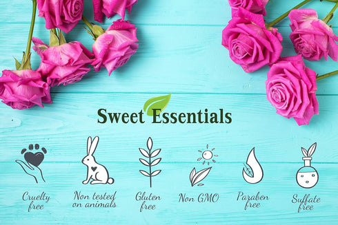 Sweet Essentials (2 oz Baby Powder - Fragrance/Perfume Oil - Made with Organic Oils - Spray on Perfume Oil - Alcohol