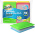 SCRUBIT 12 Pack Scrub and Wipe Cleaning Pads, Dual Sided Scouring Pad and Dish Sponge for Kitchen Utensils