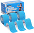Precut Kinesiology Tape, 3 Rolls Pack, Elastic Sports Tape for Pain Relief, Muscle Support, Waterproof
