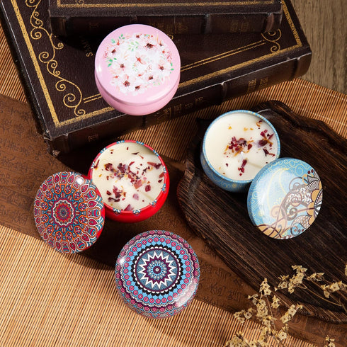 Mivra Zyora Set 4 Pack Scented Candles Gift for Women Soy Wax Aromatherapy Candles with Essential Oils, Natural Long